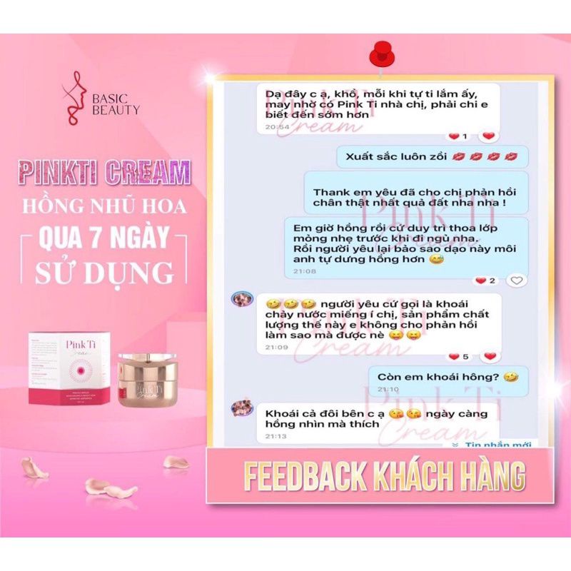 PINK TI CREAM - KEM LÀM HỒNG NHŨ HOA -MỜ THÂM (CHÍNH HÃNG CTY)