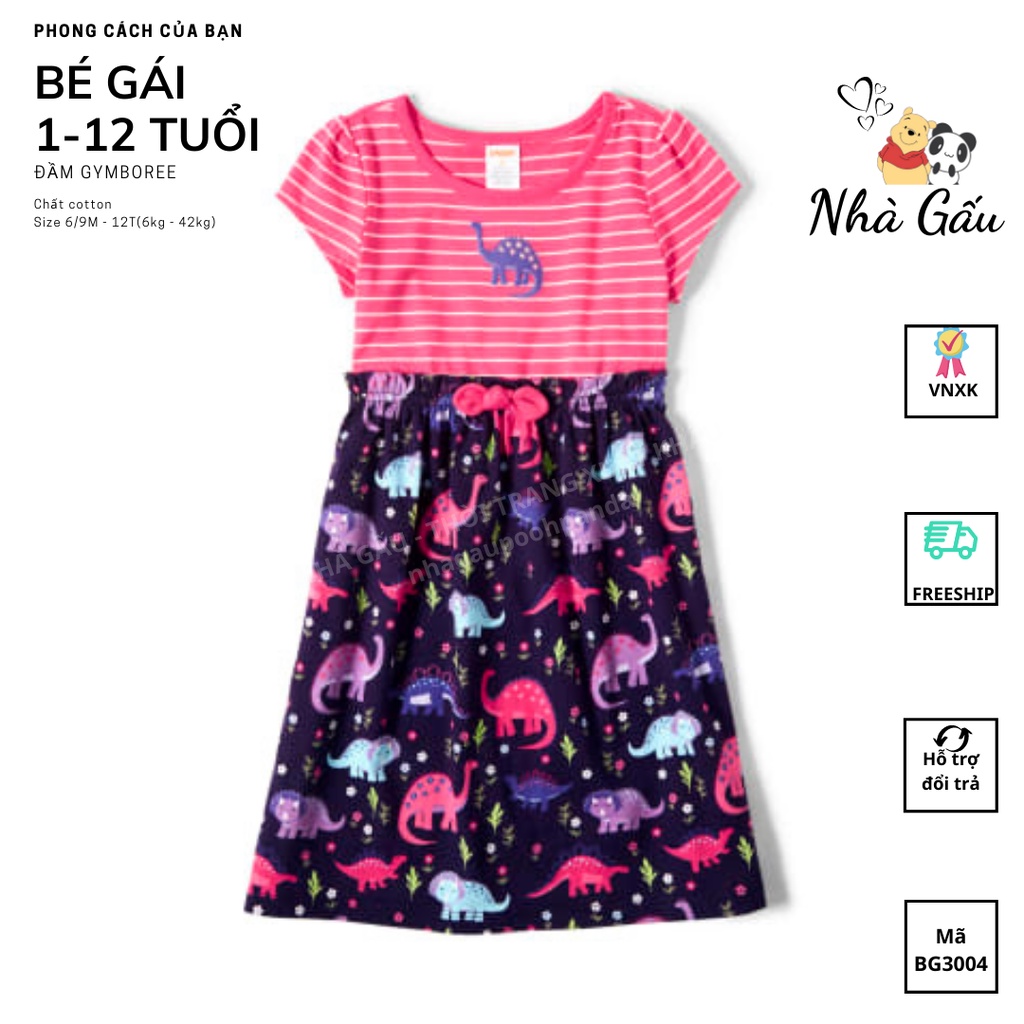 Đầm GYMBOREE hồng khủng long BG224