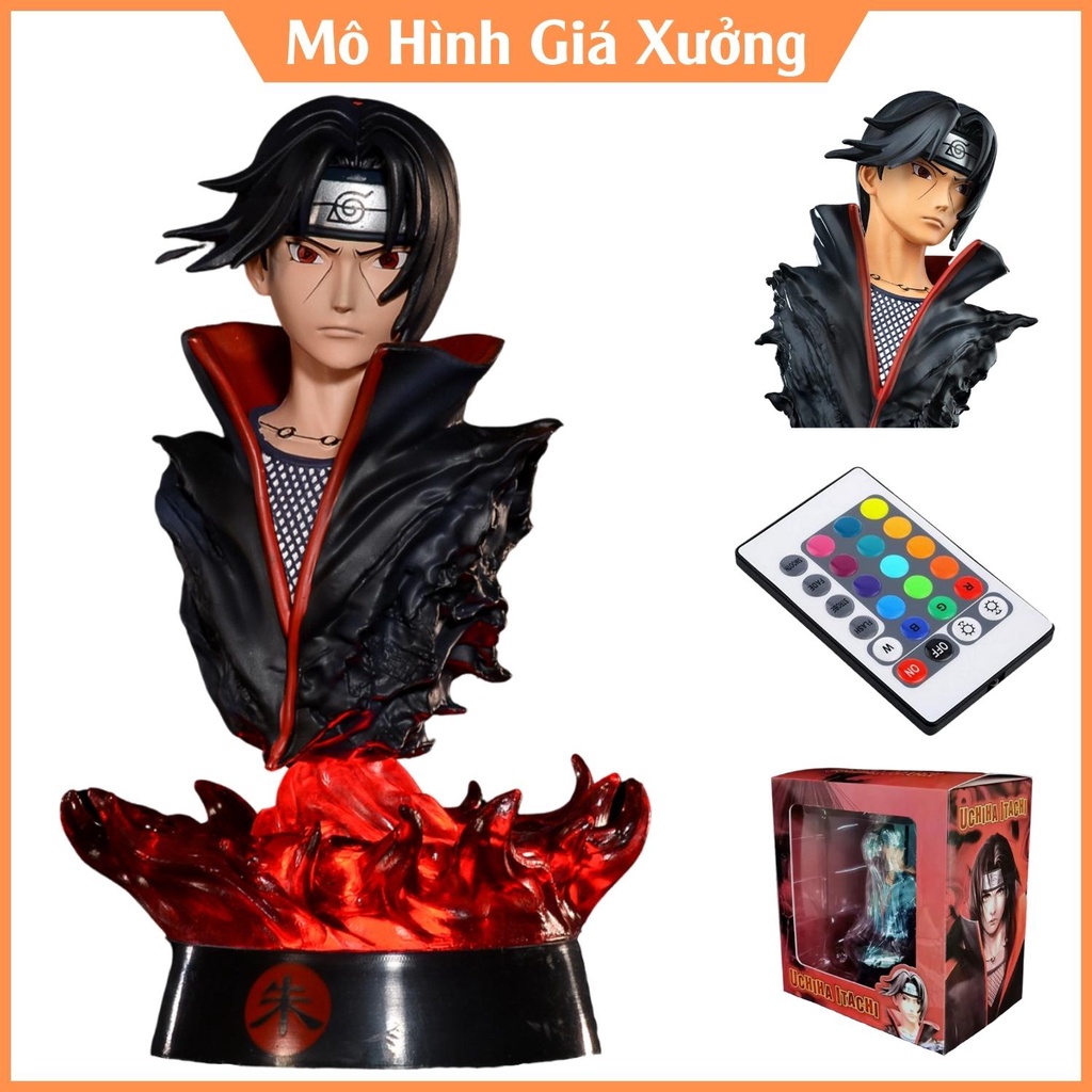 Mô hình Tượng Bán Thân Uchiha Itachi ( Có Đèn Led ) Cao 17cm - Naruto Shippuuden - Tượng Figure Naruto