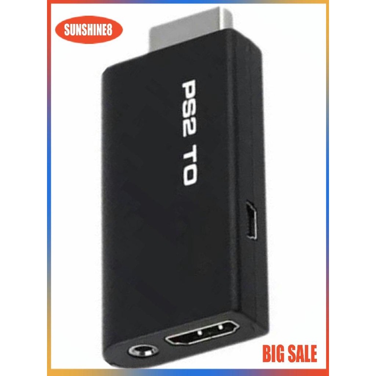 【SUN】Ps2 HDMIl tương thích Adapter Sturdy Stable PS2 sang HDMI-compatible Converter