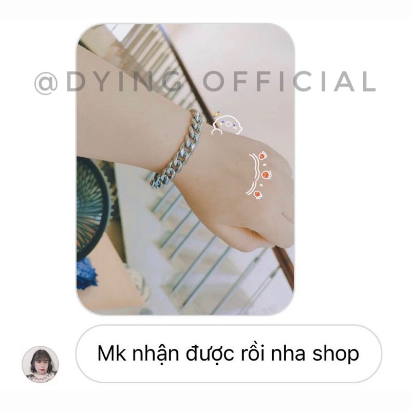 Vòng Tay Xích Màu Bóng V1 - Thép Titan KHÔNG RỈ