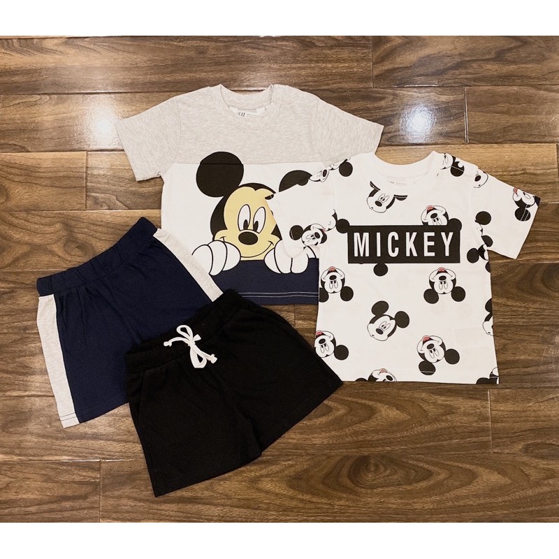 Bộ Mickey HM bé trai cotton siêu xinh bé 1-6 tuổi