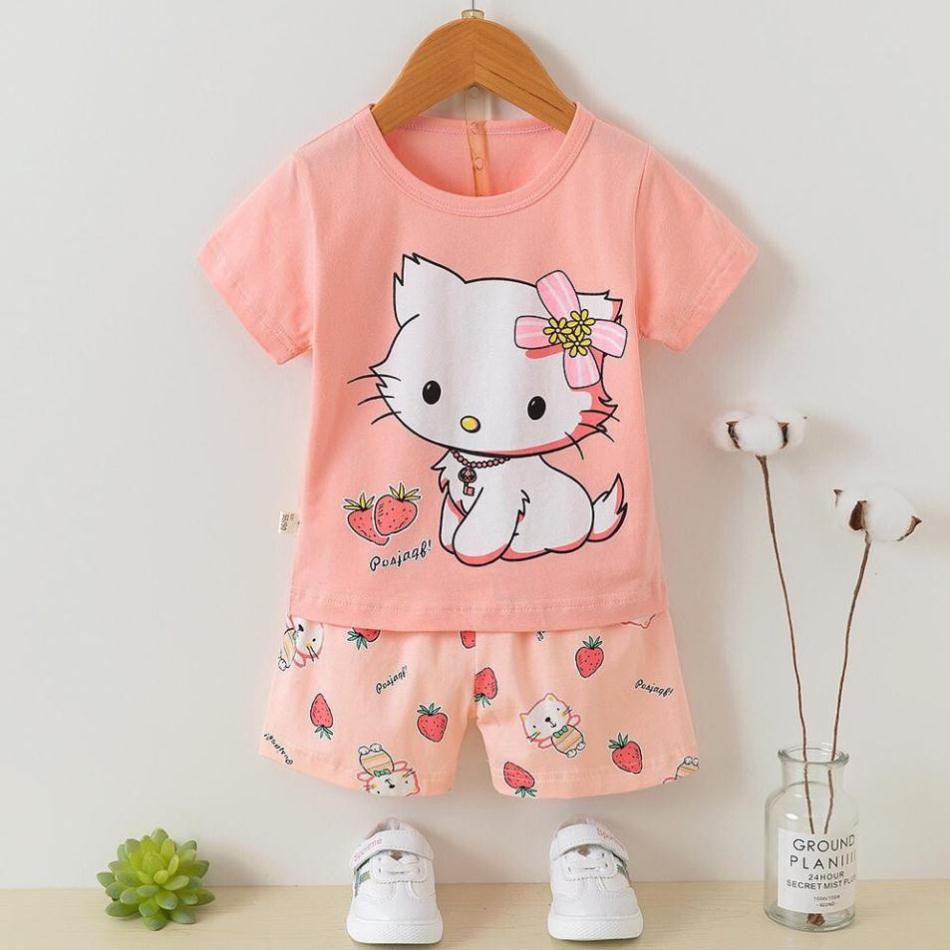 [6-14kg] Đồ bộ xuất hàn bé gái | Quần áo cotton xuất hàn size nhí | Bảng màu 1