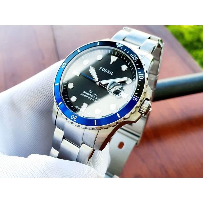 Đồng Hồ Fossil Chính Hãng Nam FS5671 FB-01 Three-Hand Date Stainless Steel Men’s Watch