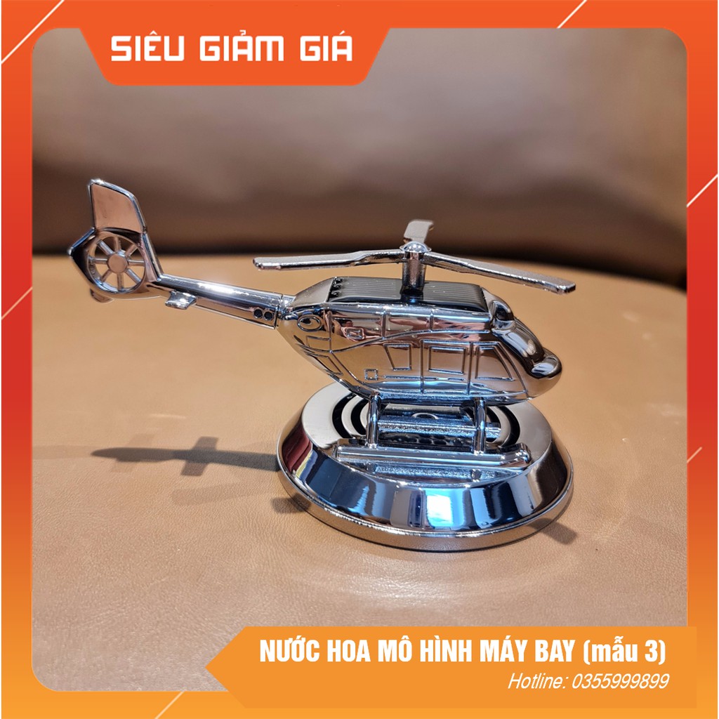 Nước hoa máy bay năng lượng mặt trời tự quay quạt - Mẫu 3