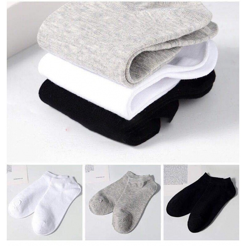 Tất vớ nam nữ chất liệu cotton, thấm hút mồ hôi cực tốt, kiểu dáng cổ ngắn