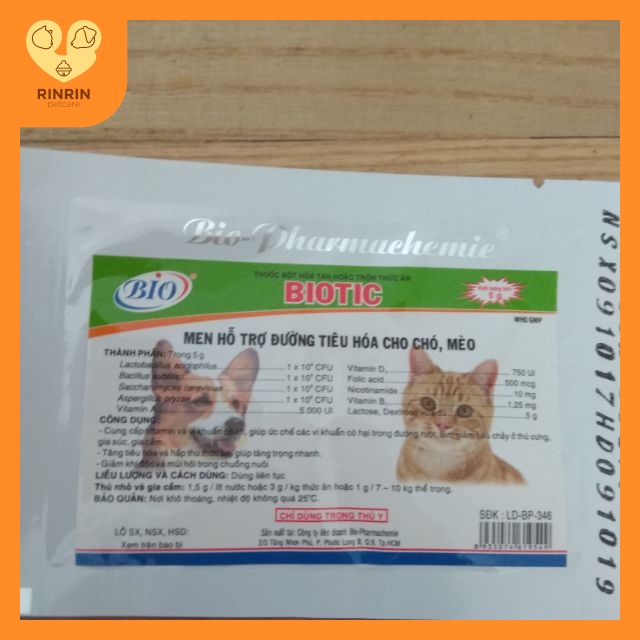 Men tiêu hoá biotic dành cho cún mèo