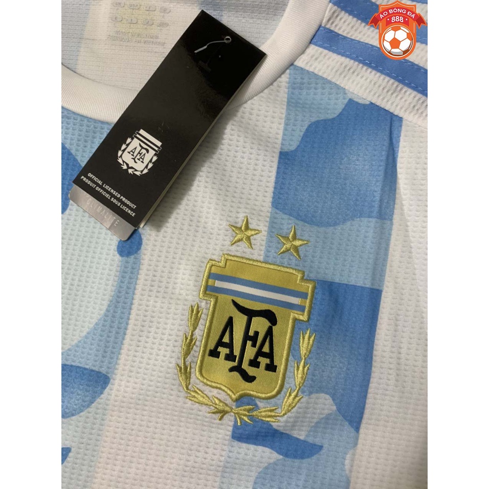 Áo Bóng Đá Đội Tuyển Argentina - Chuẩn Mẫu Thi Đấu - Vải Polyester Thái Gai Lưới