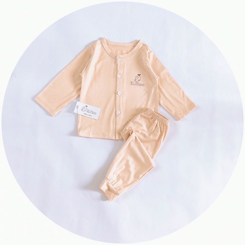 BỘ THUN LẠNH PEPTET DÀI TAY ĐÓNG CÚC K.WOO CHO BÉ TRAI BÉ GÁI 7-18KG