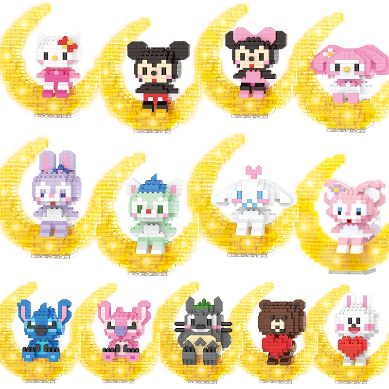 Bộ Đồ Chơi Xếp Hình Disney mini Hình Chuột Mickey/Thỏ/Phi Hành Gia