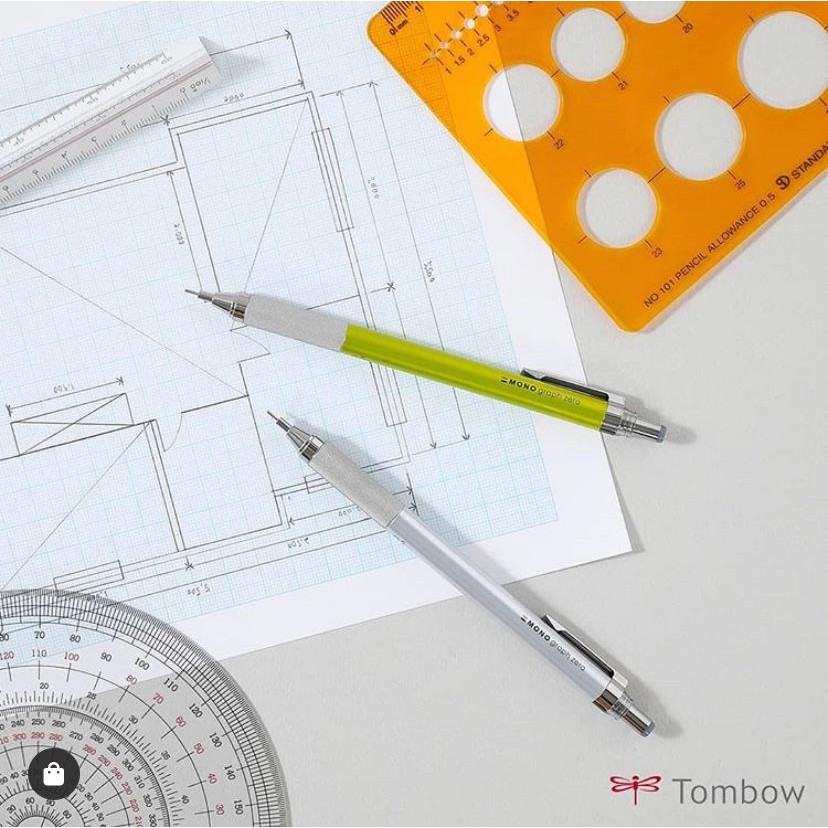Bút Chì Bấm Chuyên Vẽ Mono Graph Zero TOMBOW Ngòi 0.5-0.3mm Cây Đầu To