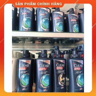 Dầu Gội Clear Men Mát Lạnh Bạc Hà chai xanh đen