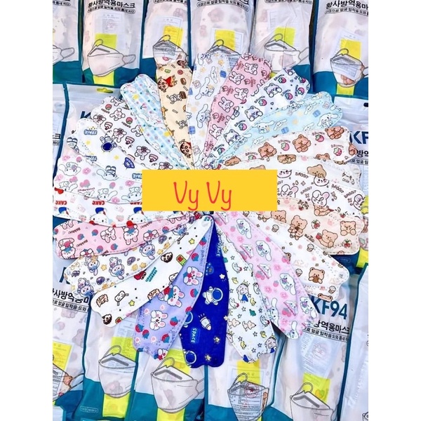 [ Combo 10 cái ] Khẩu trang KF94 Hoạt hình - HÀNG NHẬP SẴN