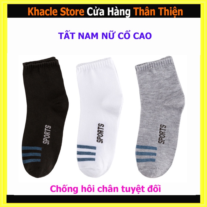 TẤT NAM NỮ Cao cấp -VỚ NAM COTTON cao cổ đi bốn mùa