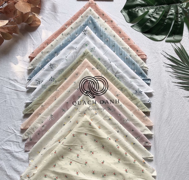 Khăn bandana buộc đầu, quấn cổ, khăn turban tươi sáng, dễ thương QO-BAN01