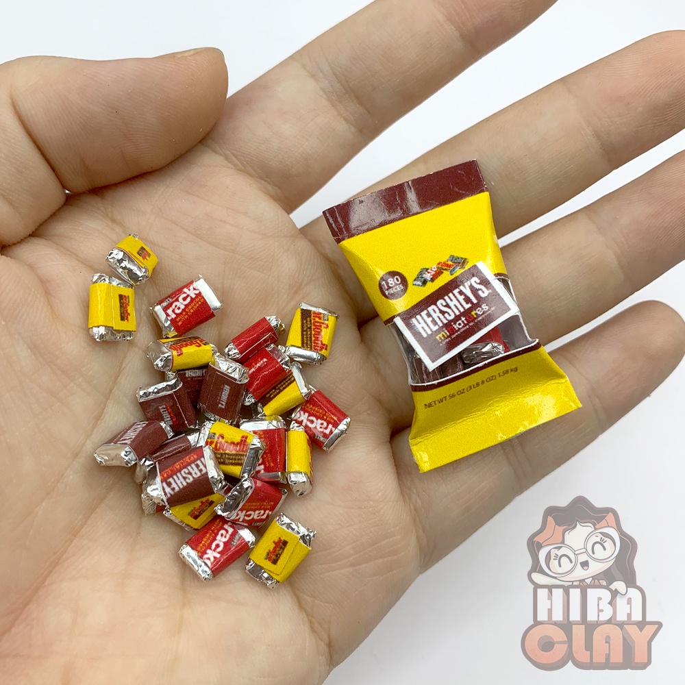 Kẹo HERSHEY'S Minifood trang trí mô hình, đồ ăn mini mô hình cho búp bê (GIẤY CỨNG chống nước)
