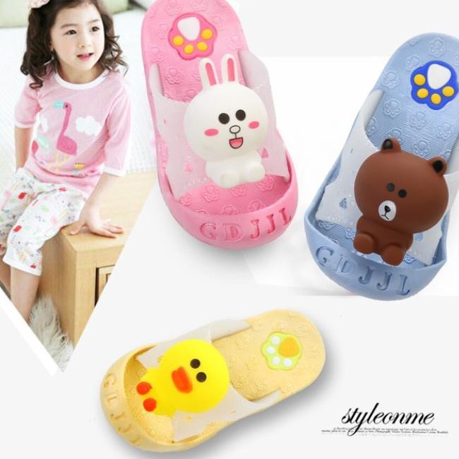 Giày Sandal Hình Gấu Brown Cony Sally Line Đáng Yêu Dành Cho Trẻ Dễ Thương