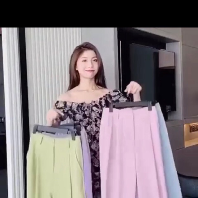 Quần cạp cao ống rộng nhiều màu siêu dài siêu hot