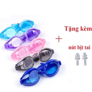 Kính bơi trẻ em kính bơi nhiều màu - tặng nút bịt tai chống nước
