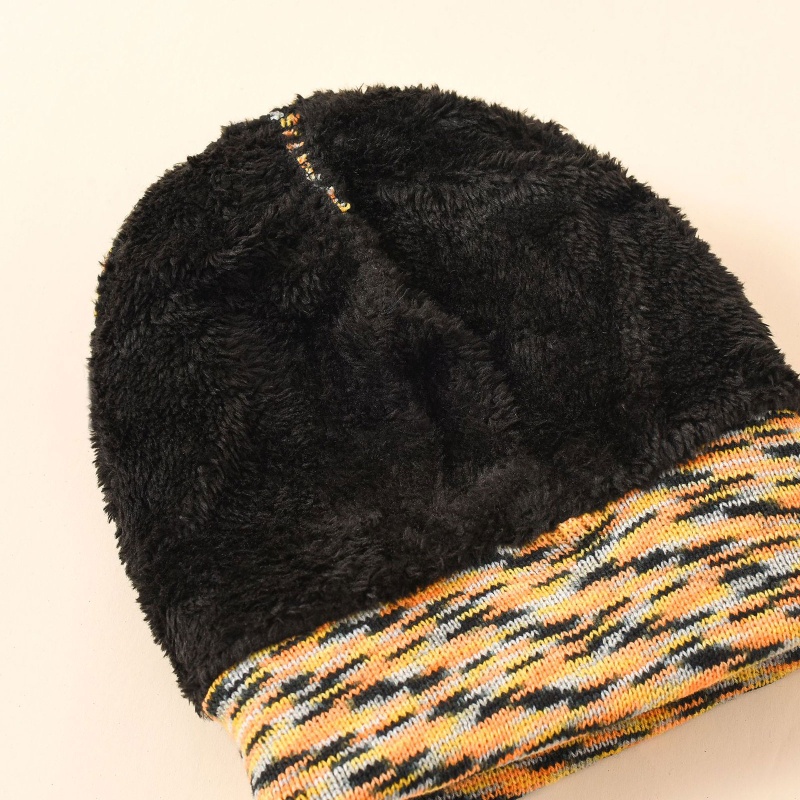 Bộ Khăn Choàng Cổ Và Mũ beanie Lót Lông Cừu Giữ Ấm Chống Gió Thời Trang Mùa Đông Cho Nữ