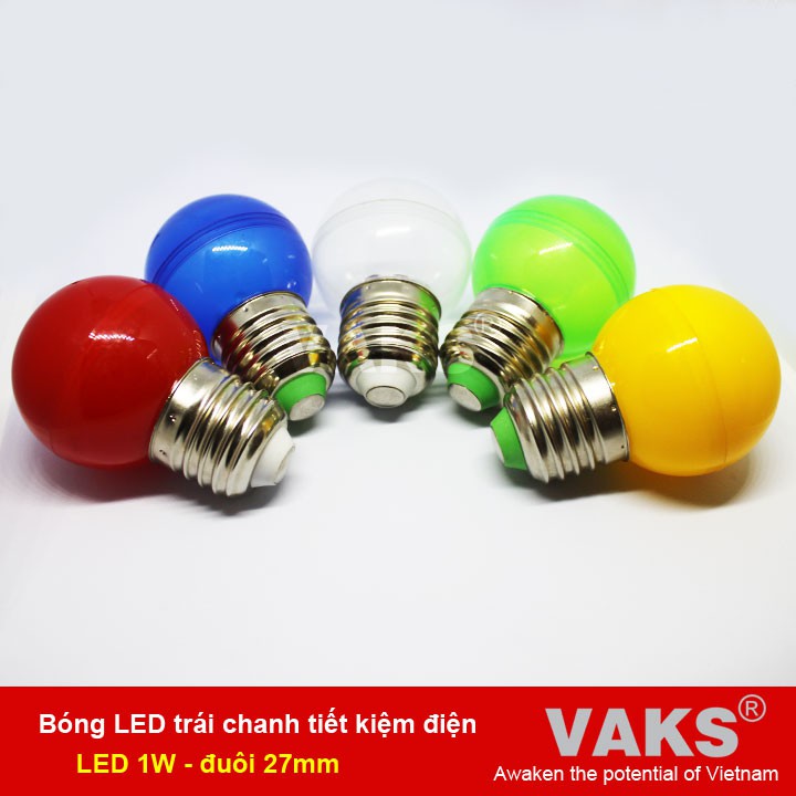 Bộ 02 Bóng led trái chanh tiết kiệm điện (1W) và 02 đuôi vặn kín nước DX17-1506