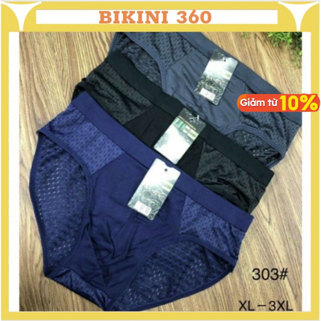 Quần sịp nam chéo tam giác lưới thông hơi XUẤT NHẬT loại sịp chéo cho nam cạp to big size 2xl 3xl chất đẹp thông thoáng