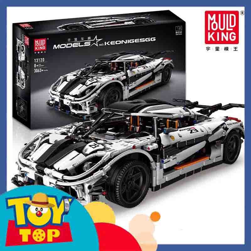 Đồ chơi lắp ráp ô tô ghép Technic siêu xe Koenigsegg KHÔNG điều khiển xếp hình Mould King 13120