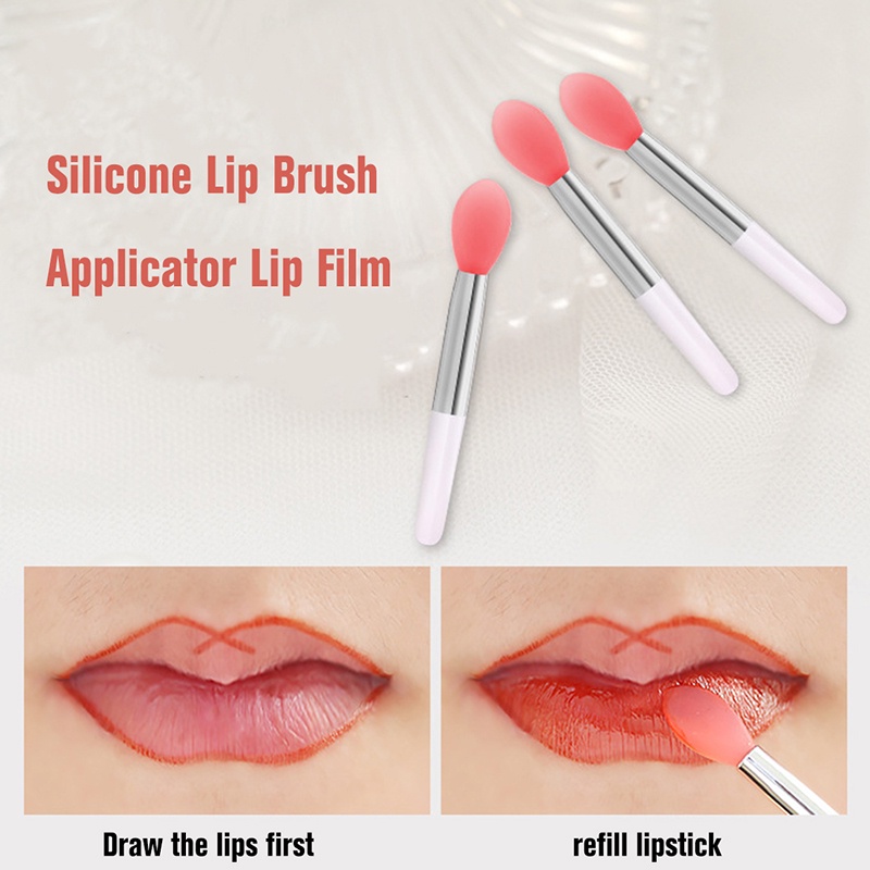 Bộ Cọ Tô Son Môi Mini Bằng Silicone Tiện Dụng