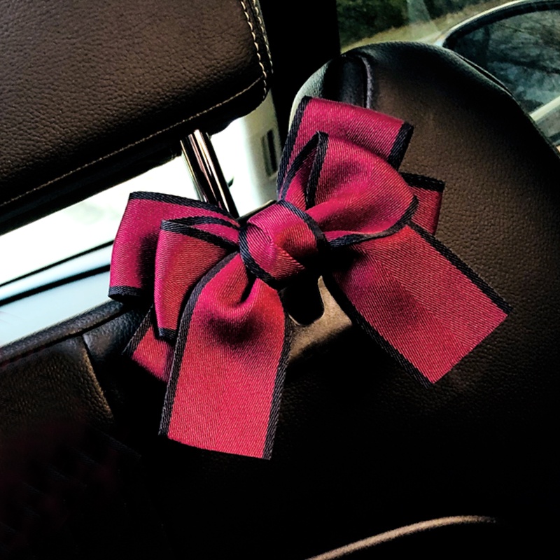 Móc Treo Đồ Gắn Ghế Ngồi Xe Hơi Hình Nơ Đính Đá Dễ Thương Tiện Dụng