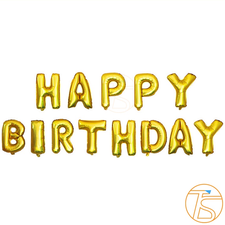 Bong bóng Chữ Happy Birthday Kèm Dây Treo Để Trang Trí Sinh Nhật
