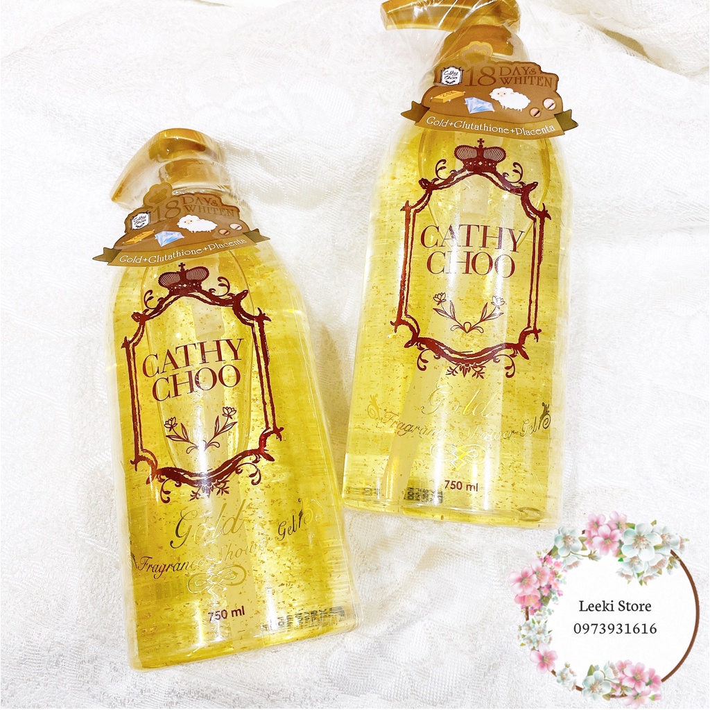 SỮA TẮM VÀNG TRẮNG DA CATHY CHOO 24k & 9 Pollens 750ml