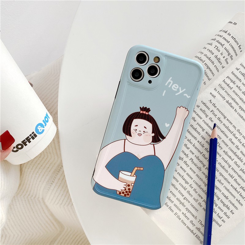 Ốp lưng iphone Bé mập IMD dày dặn viền nổi 5/5s/6/6plus/6s/6splus/7/7plus/8/8plus/x/xr/xs/11/12/pro/max/plus/promax | BigBuy360 - bigbuy360.vn