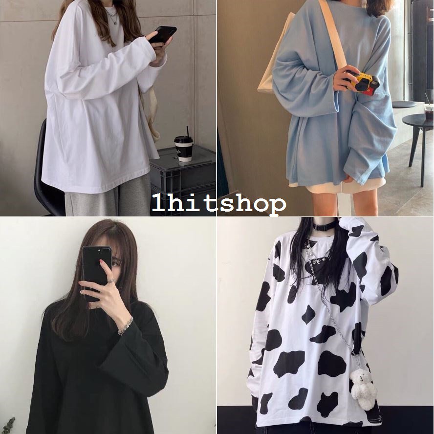 Áo THUN DÀI TAY 5 Màu Ulzzang Unisex 1hitshop