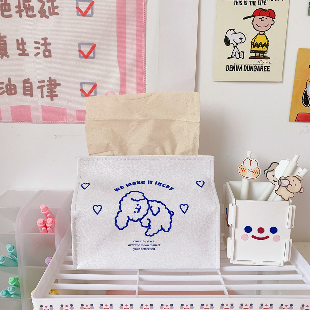 Hộp Đựng Khăn Giấy Hình Cún Dễ Thương Để Bàn Tiện Lợi