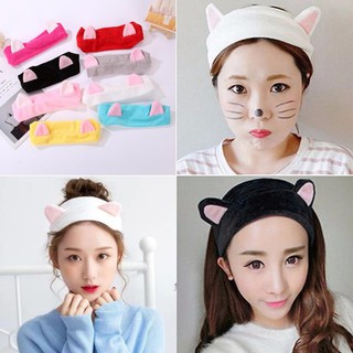 [Khăn Đội Đầu] Băng đô gắn tai mèo dễ thương phong cách Hàn Quốc