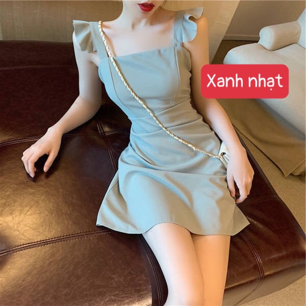 Váy Hai Dây Bản To ⚡️ẢNH THẬT⚡️ Đầm Chất Cotton Mát Mịn, Đi Làm, Dự Tiệc