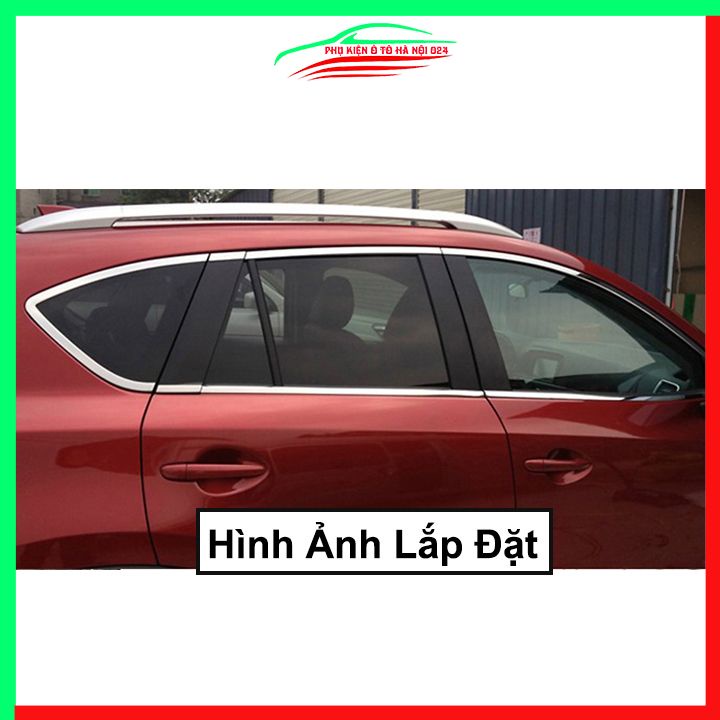 Bộ nẹp viền chân kính cong kính Mazda CX5 CX-5 2012-2017 Inox sáng bóng chuẩn form xe