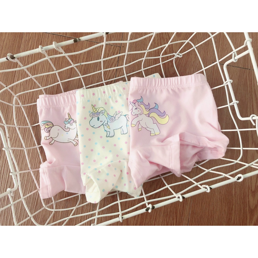 Quần chip đùi bé gái 3-12 tuổi set 3 chiếc hãng Teengo chất liệu cotton co giãn cựu tôt