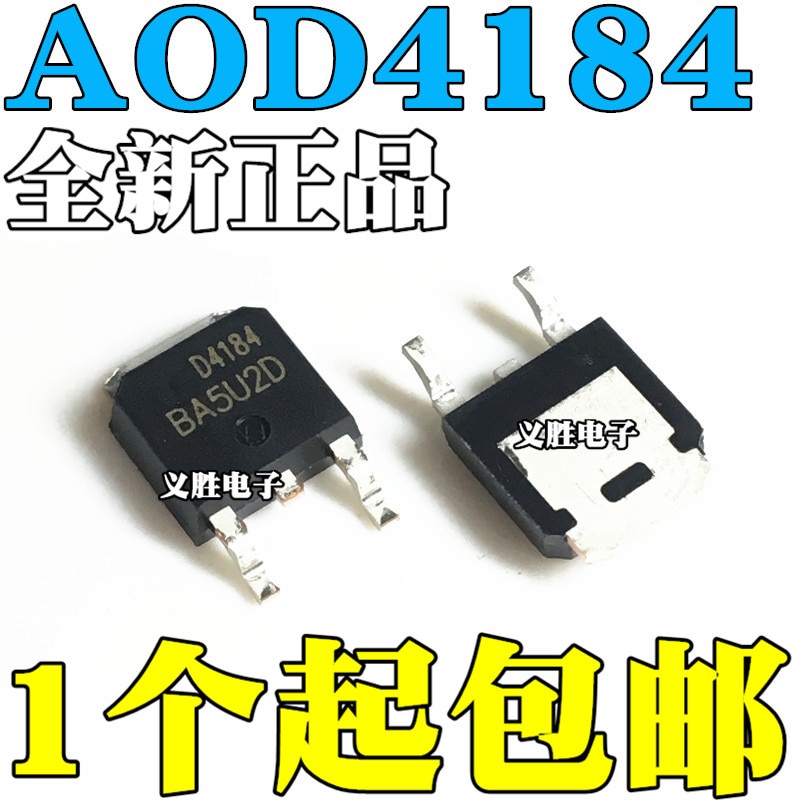 Set 10 Linh Kiện Điện Tử Aod4184 D4184 Para-252 Mos Aos Em