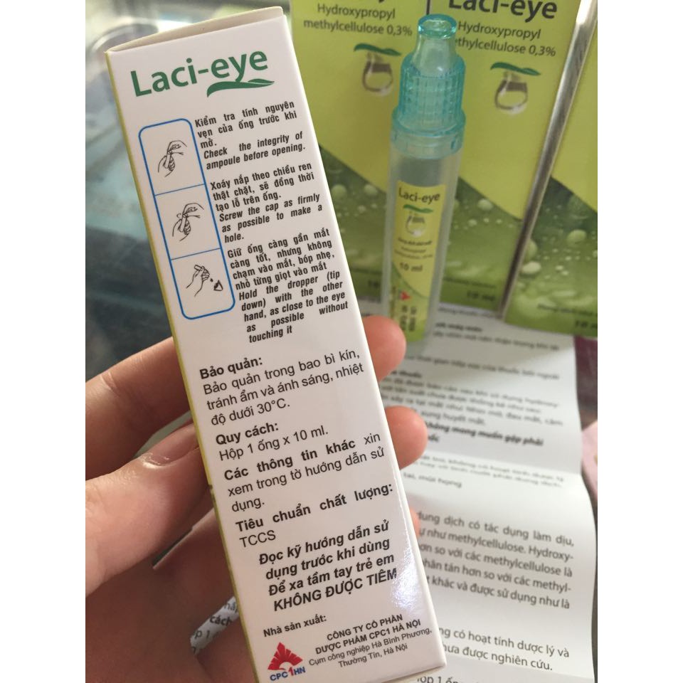 Dung dịch nhỏ mắt Laci-eye 10ml-Làm dịu mắt do khô mắt,cộm mắt