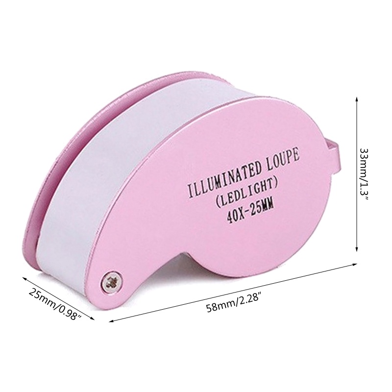 Kính Lúp Phóng Đại 40X Có Đèn Tiện Dụng