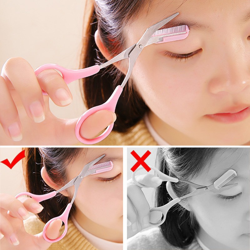 Kéo Cắt Tỉa Lông Mày Bằng Thép Không Gỉ Tiện Dụng