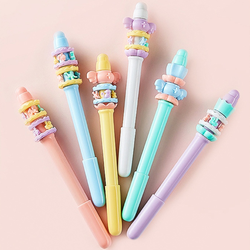 Set 3 Bút Mực Gel Mực Đen Kiểu Dáng Dễ Thương Cho Học Sinh