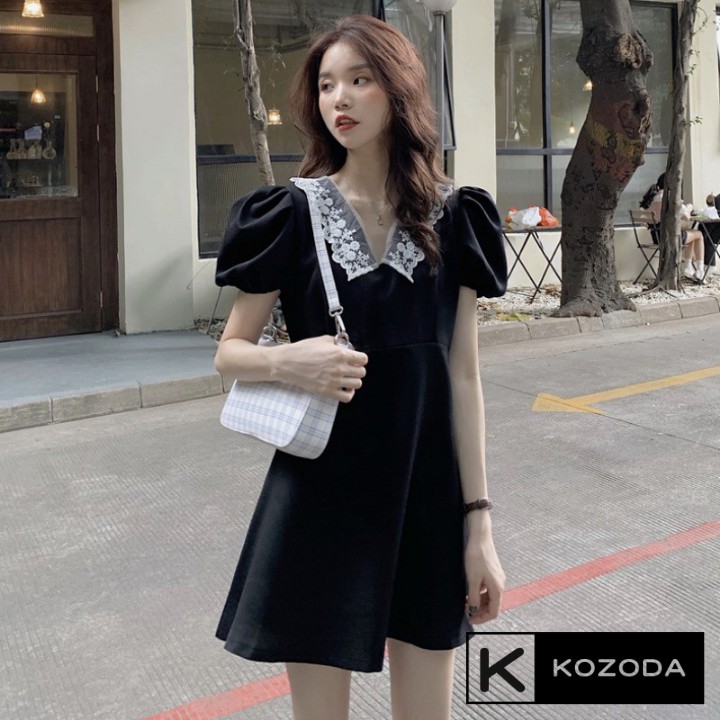 Đầm ulzzang Váy Dự Tiệc dạ hội hàng thiết kế dài công chúa có lớp lót vải voan xòe xếp ly đẹp Kozoda M10