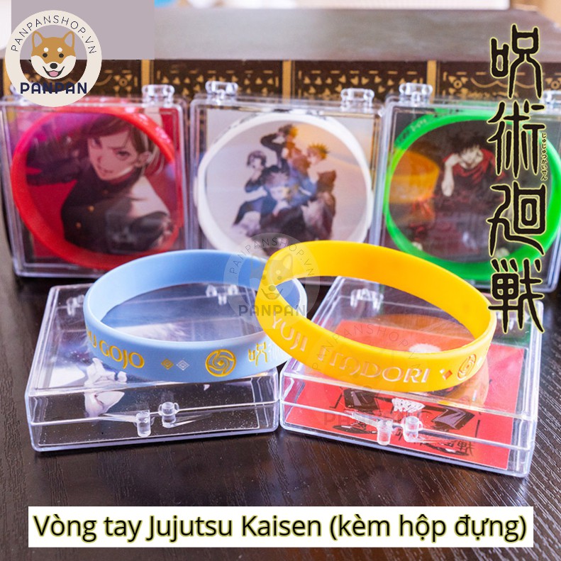 Vòng đeo tay thời trang Jujutsu Kaisen (silicon) có hộp đựng