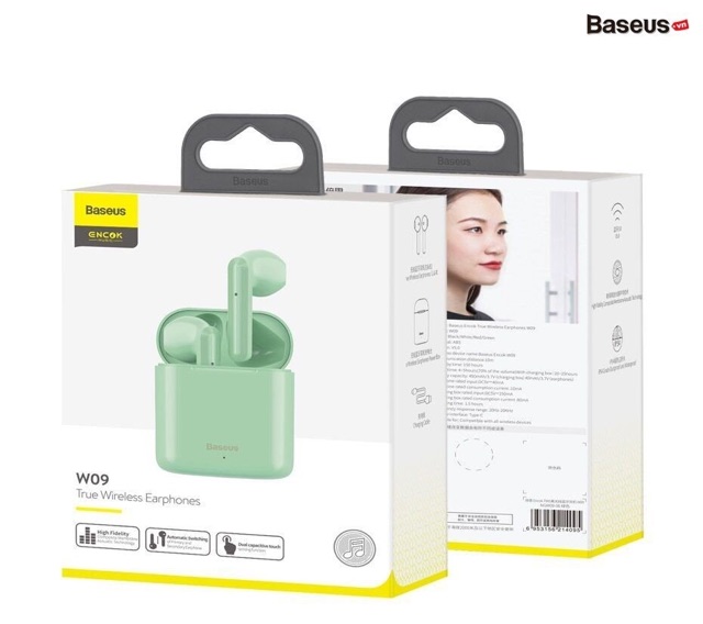 Tai nghe không dây cảm ứng Baseus Encok W09 True Wireless Earphones ( TWS, Intelligent Touch Control, Stereo Bass...)