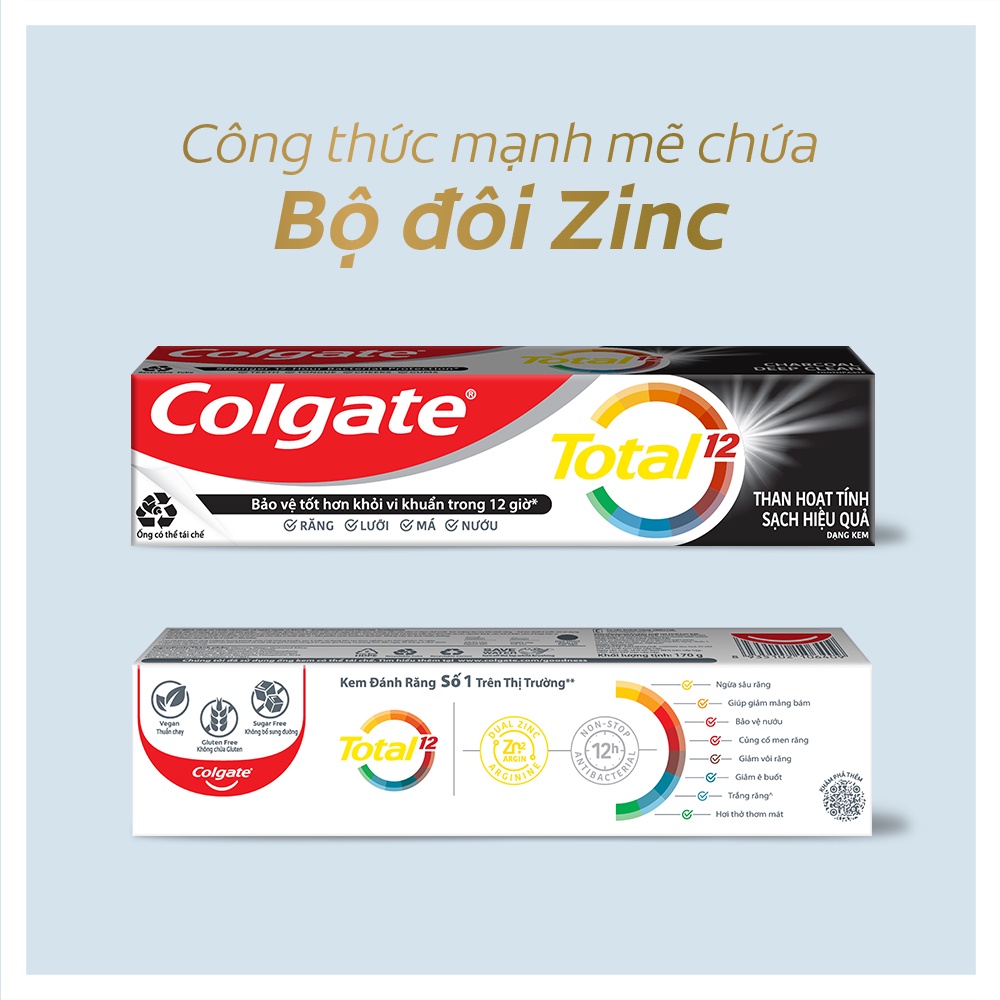Bộ 3 Kem đánh răng Colgate giảm chảy máu nướu Total bảo vệ toàn diện 170g