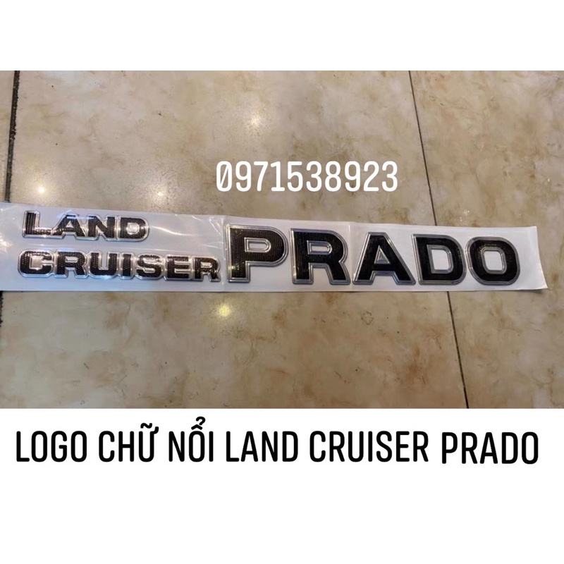 LOGO CHỮ NỔI land cruiser PRADO hàng cao cấp dán xe LAND CRUISER PRADO