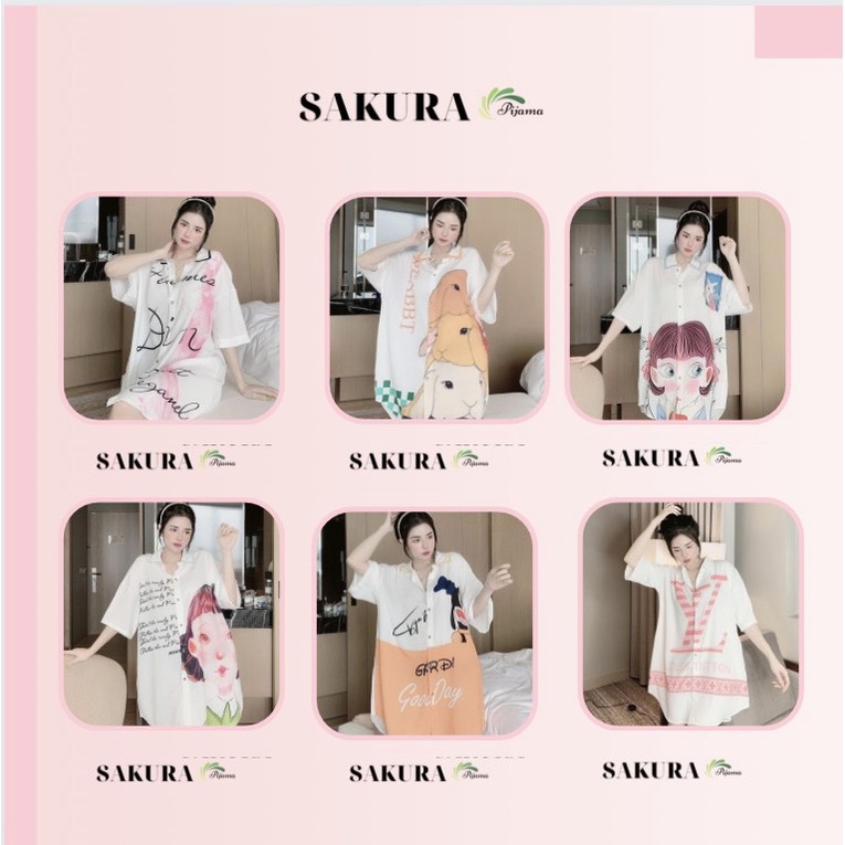 Váy sơ mi dáng dài suông bigsize thiết kế tiểu thư xinh đẹp lụa ngủ cao cấp SAKURA SMV
