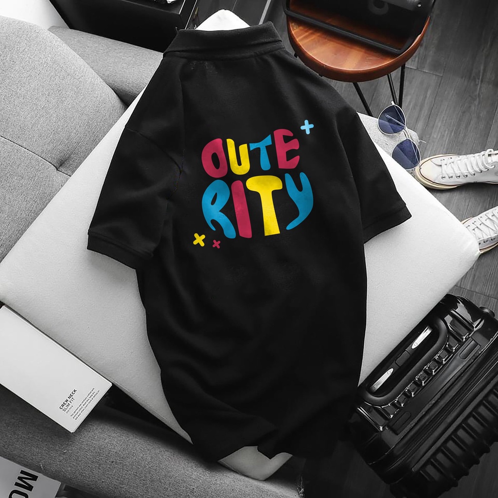 Áo Polo OUTERITY, Full Size Nam Nữ, áo thun có cổ trắng, đen, cổ trụ Unisex chất Thun Cá Sấu Poly Thái KKimshop